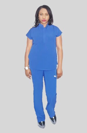 MandaUnique Women's Straight Leg Scrubs Set