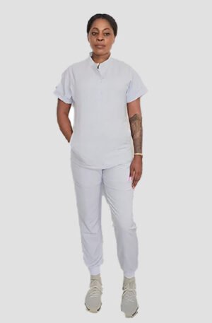 MandaUnique Women's Powder Blue Scrub Top